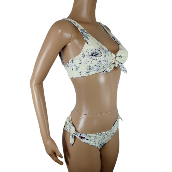 TiniBikini Swimwear Floral 2pc BikiniSilver Colo - Picture 3 of 5